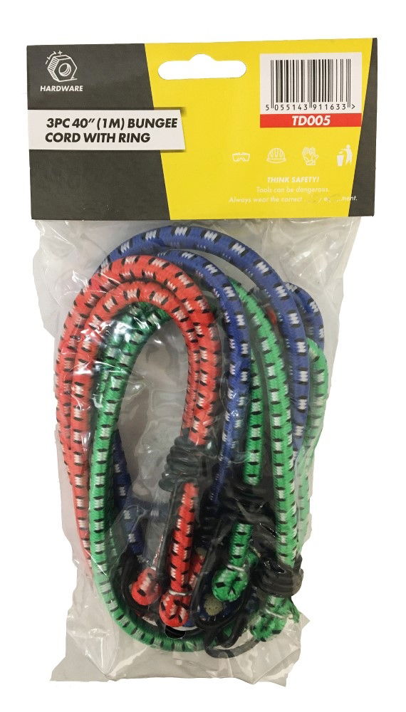 BUNGEES 3PC 40 8mm WITH HOOKS - TOOLZONE KDPTD005 thumbnail 4