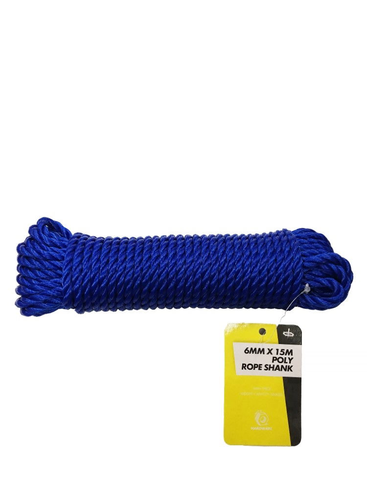 POLY ROPE SHANK 6mm x 15m - TOOLZONE KDPTD014 image 1