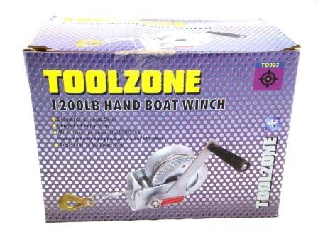 BOAT WINCH 1200lb 20m ROPE 5mm DIAMETER - TOOLZONE KDPTD023 thumbnail 5