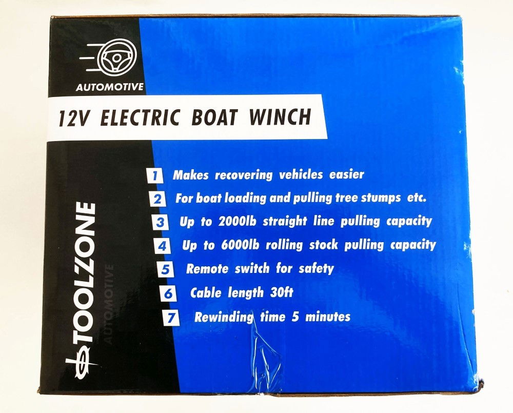 ELECTRIC BOAT WINCH 12v 6000lb ROLLING 2000lb STRAIGHT PULL - TOOLZONE KDPTD024 thumbnail 11