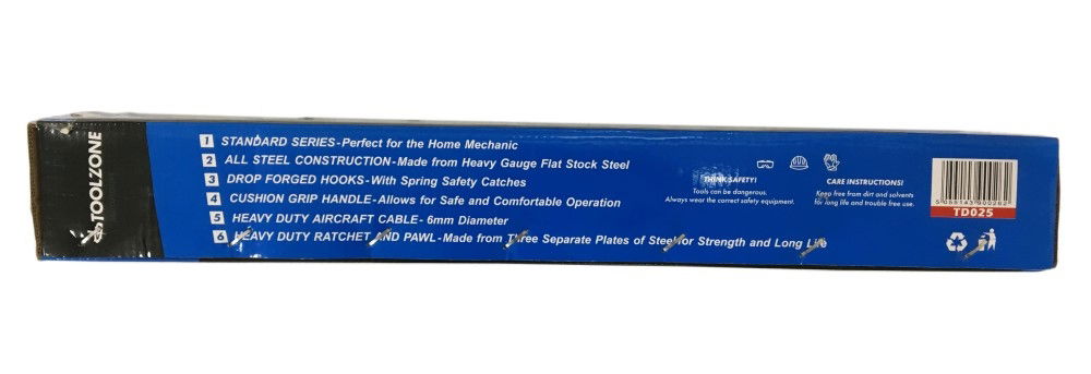 CABLE PULLER 2 TON 4000lb 4.5mm CABLE 3m LENGTH - TOOLZONE KDPTD025 thumbnail 7