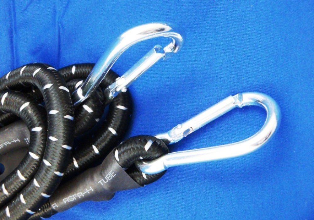 HEAVY DUTY BUNGEE 60 12mm WITH CARABINER CLIPS - TOOLZONE KDPTD045 thumbnail 2