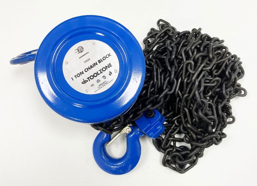 CHAIN BLOCK 1 TON LIFTING HEIGHT 3m TUV GS APPROVED - TOOLZONE KDPTD050 thumbnail 3