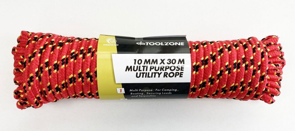 MULTIPURPOSE UTILITY ROPE 10mm x 30m 70kg CAPACITY - TOOLZONE KDPTD051 thumbnail 2