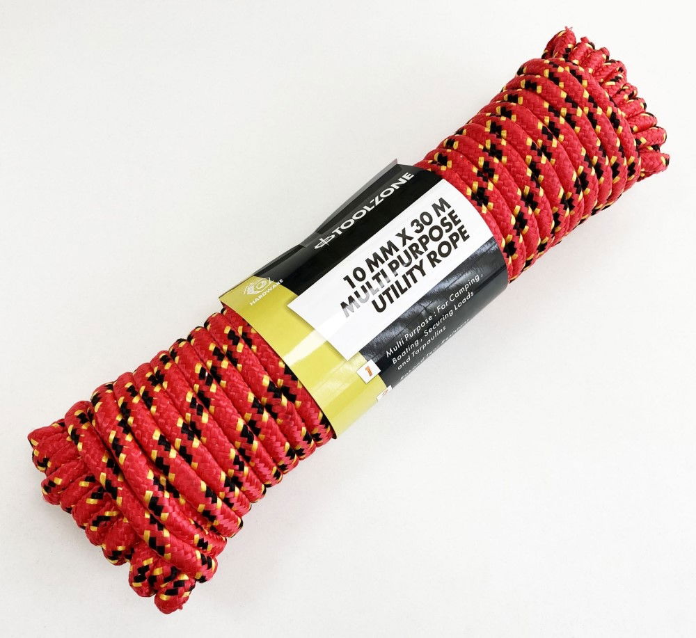 MULTIPURPOSE UTILITY ROPE 10mm x 30m 70kg CAPACITY - TOOLZONE KDPTD051 thumbnail 3