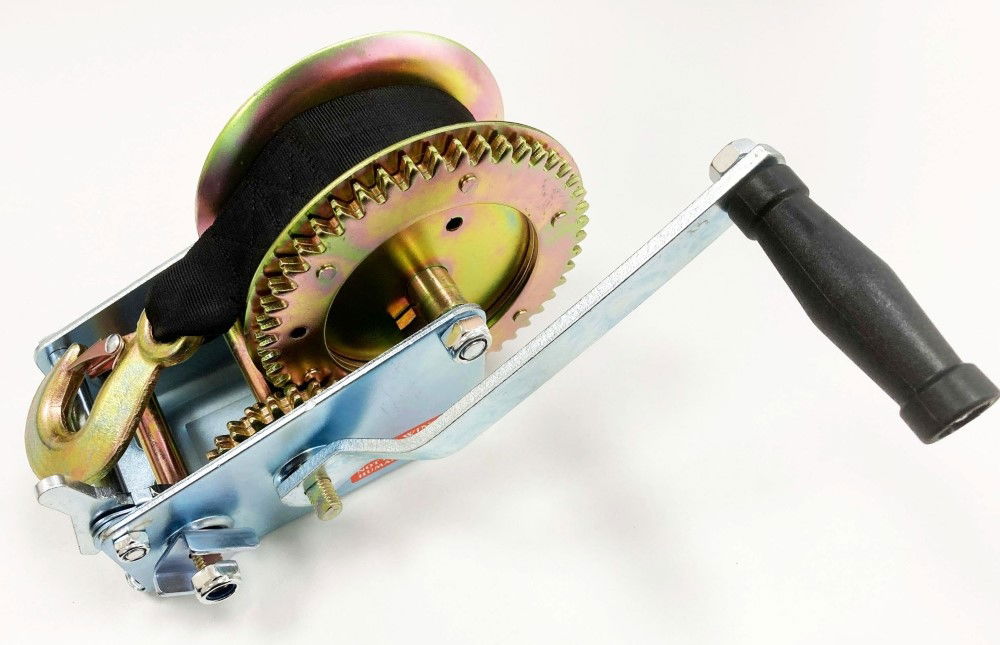 STRAP BOAT WINCH 2000lb 2 x 8m WEBBING TWO SPEED - TOOLZONE KDPTD065 thumbnail 5