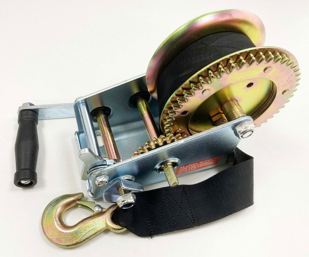 STRAP BOAT WINCH 2000lb 2 x 8m WEBBING TWO SPEED - TOOLZONE KDPTD065 thumbnail 8