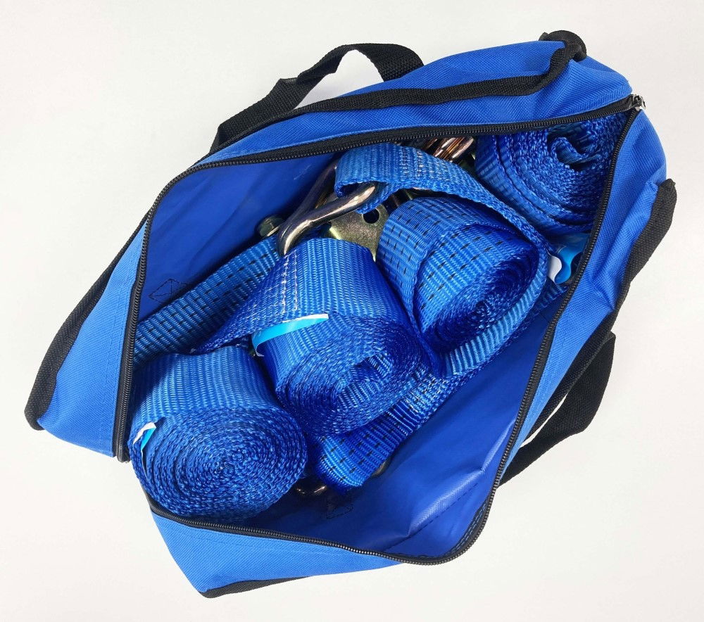 CAR TRANSPORTER SET 16PC INCLUDES RATCHET TIE DOWNS AND CHOKER STRAPS - TOOLZONE KDPTD068 thumbnail 7