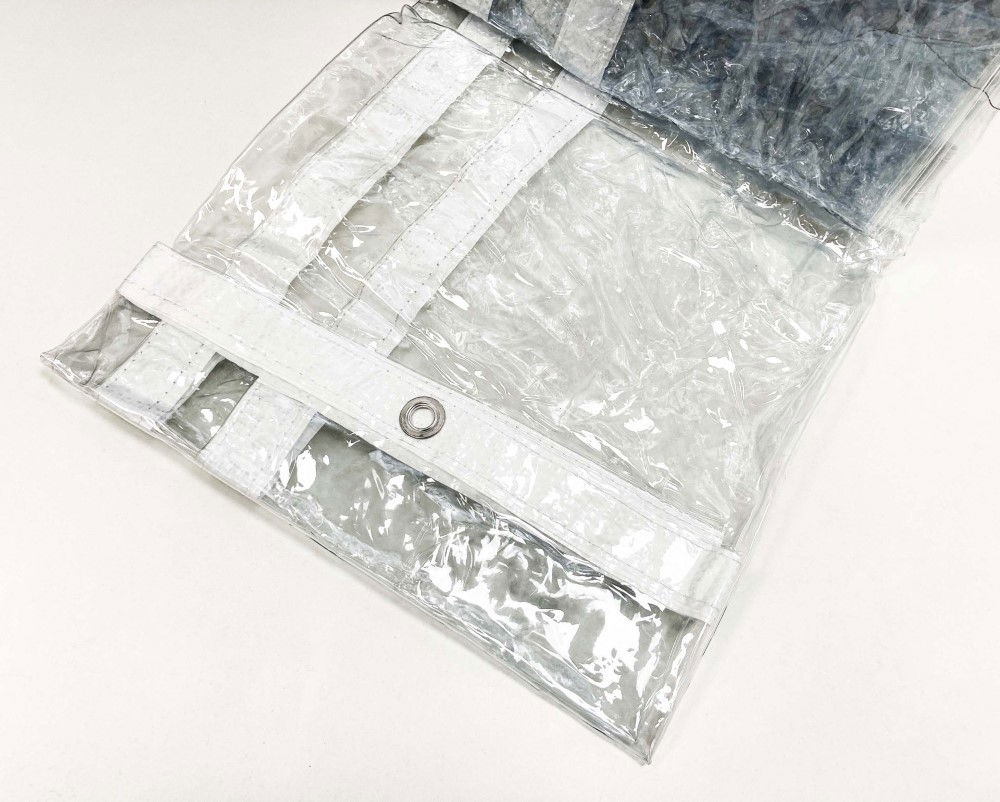 PVC TARPAULIN CLEAR 2m x 3m 320gsm WITH ALUMINIUM GROMMETS - TOOLZONE KDPTL025 thumbnail 3