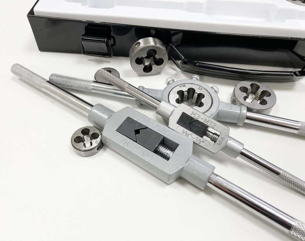 TAP AND DIE SET 110 PIECE ALLOY STEEL WITH WRENCHES - TOOLZONE KDPTP096 thumbnail 6