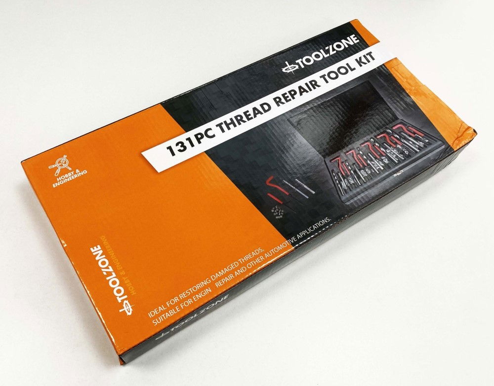 THREAD REPAIR TOOL KIT 131 PIECE M5-M12 WITH TAPS AND INSERTS - TOOLZONE KDPTP097 thumbnail 4