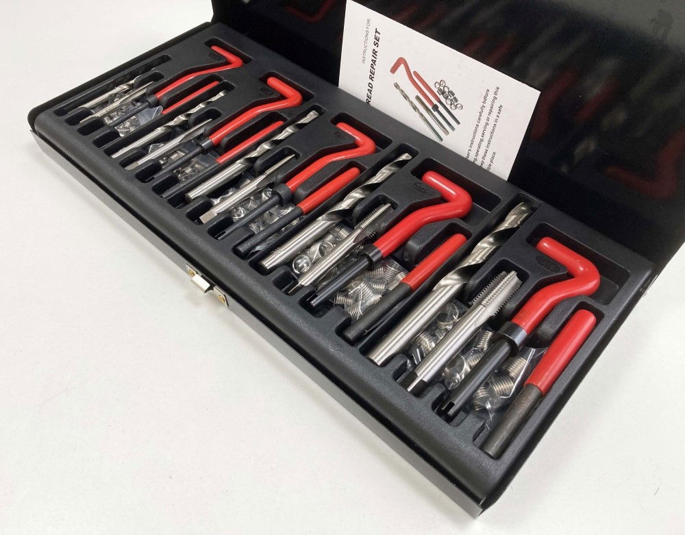 THREAD REPAIR TOOL KIT 131 PIECE M5-M12 WITH TAPS AND INSERTS - TOOLZONE KDPTP097 thumbnail 8