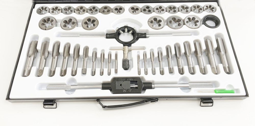 TAP AND DIE SET METRIC 45 PIECE LARGE TUNGSTEN ALLOY STEEL - TOOLZONE KDPTP106 thumbnail 6
