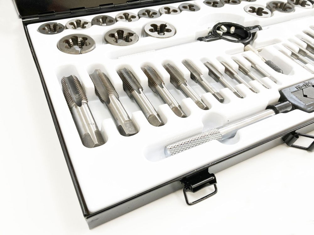 TAP AND DIE SET METRIC 45 PIECE LARGE TUNGSTEN ALLOY STEEL - TOOLZONE KDPTP106 thumbnail 8