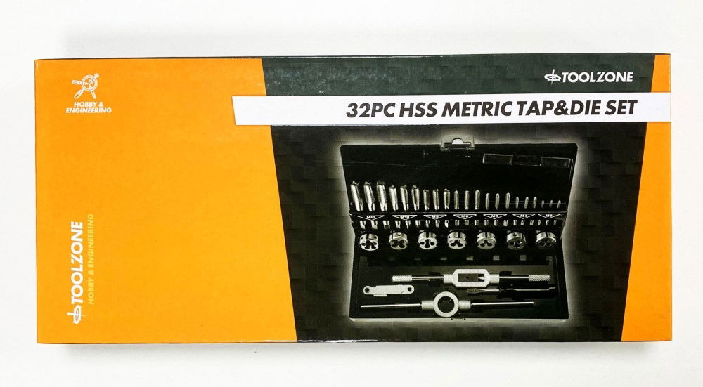 TAP AND DIE SET METRIC 32 PIECE HSS WITH WRENCHES - TOOLZONE KDPTP107 thumbnail 2