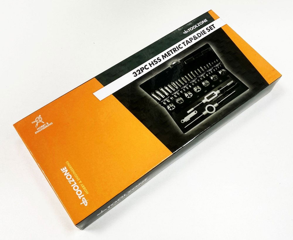 TAP AND DIE SET METRIC 32 PIECE HSS WITH WRENCHES - TOOLZONE KDPTP107 thumbnail 3
