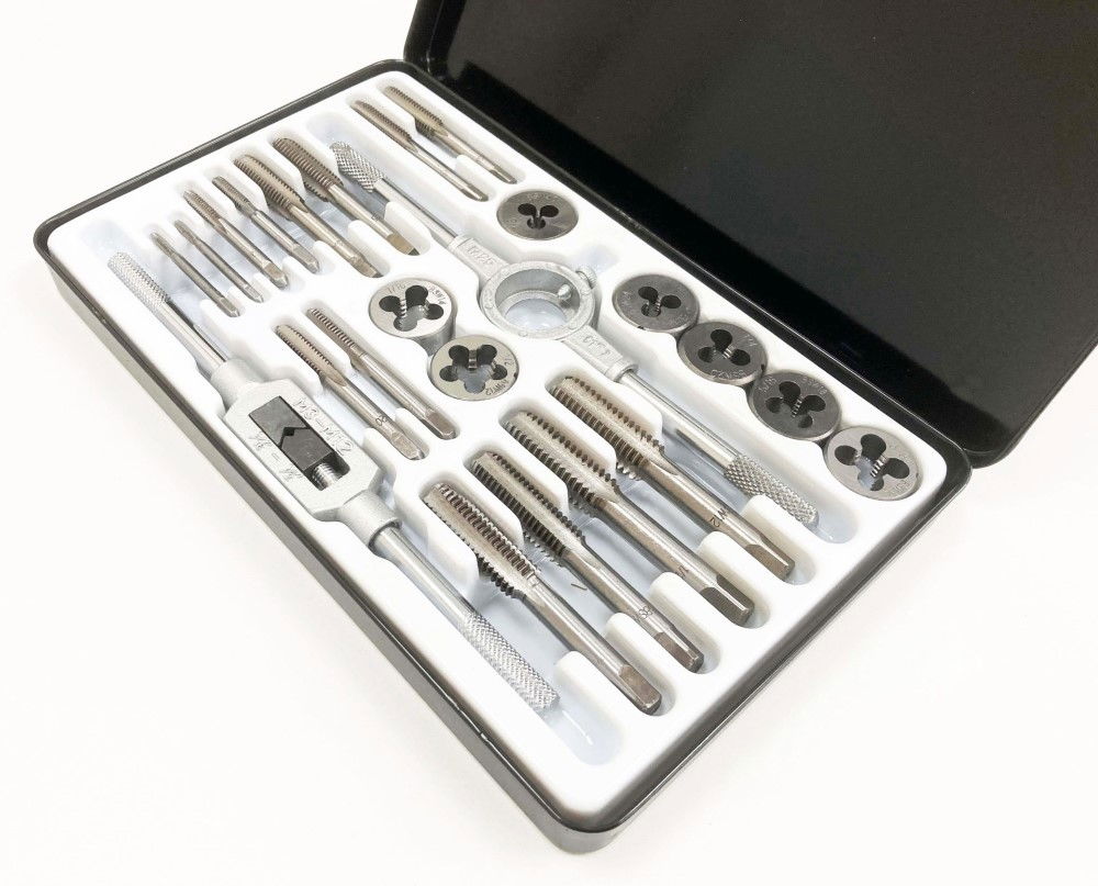 TAP AND DIE SET WHITWORTH 23 PIECE ALLOY STEEL 1/8-1/2 bsw - TOOLZONE KDPTP126 thumbnail 5