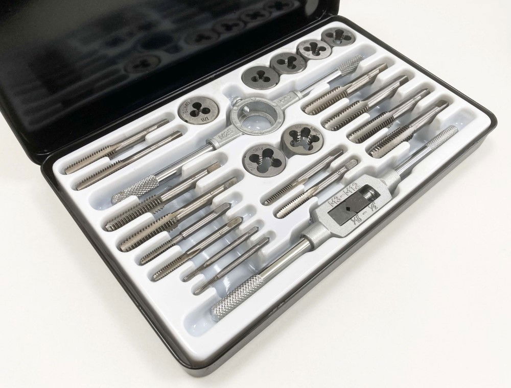 TAP AND DIE SET WHITWORTH 23 PIECE ALLOY STEEL 1/8-1/2 bsw - TOOLZONE KDPTP126 thumbnail 6