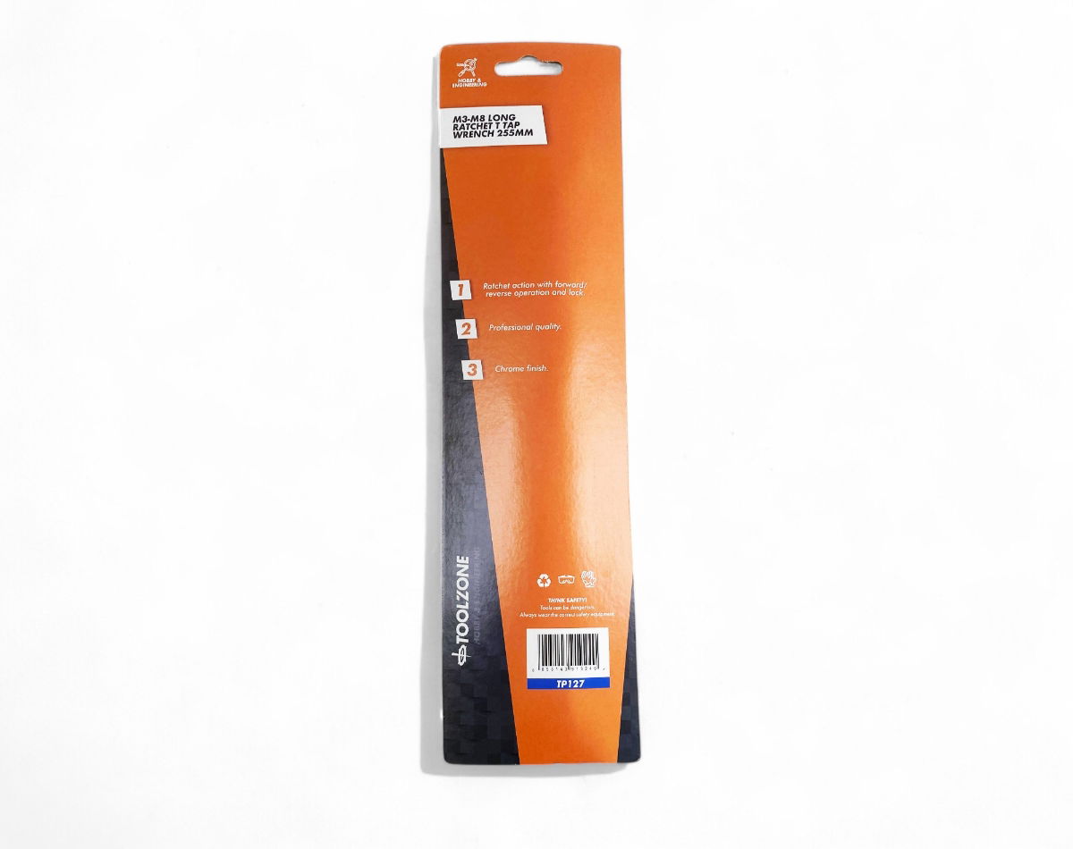 LONG RATCHET TAP WRENCH M3-M8 255mm - TOOLZONE KDPTP127 thumbnail 8