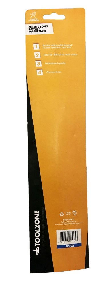 LONG RATCHET TAP WRENCH M5-M12 310mm - TOOLZONE KDPTP128 thumbnail 2