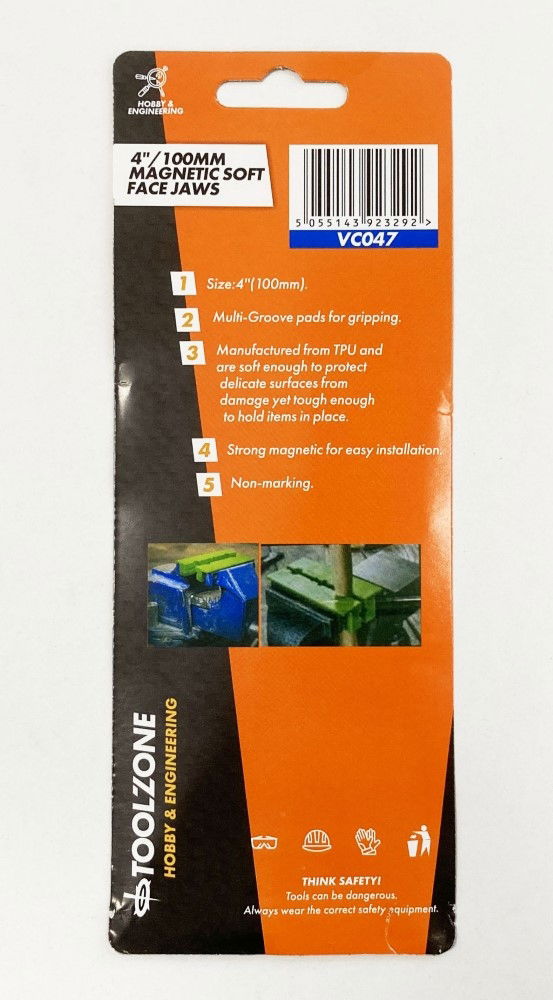 MAGNETIC SOFT VICE JAWS 4 TPU MULTI GROOVE NON-MARKING - TOOLZONE KDPVC047 thumbnail 8