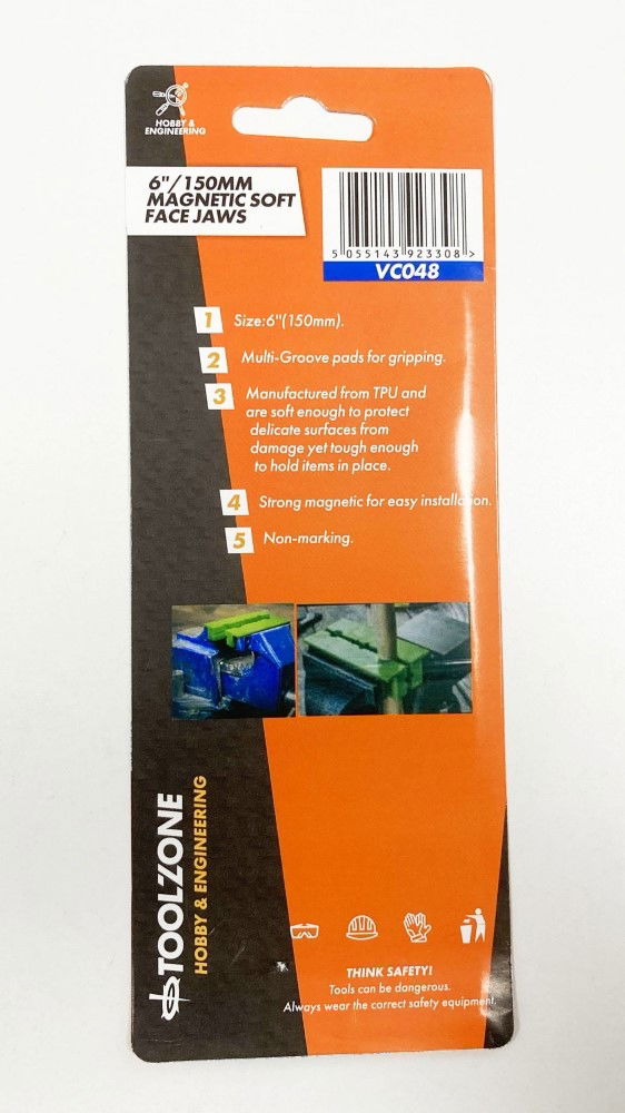 MAGNETIC SOFT VICE JAWS 6 TPU MULTI GROOVE NON-MARKING - TOOLZONE KDPVC048 thumbnail 8