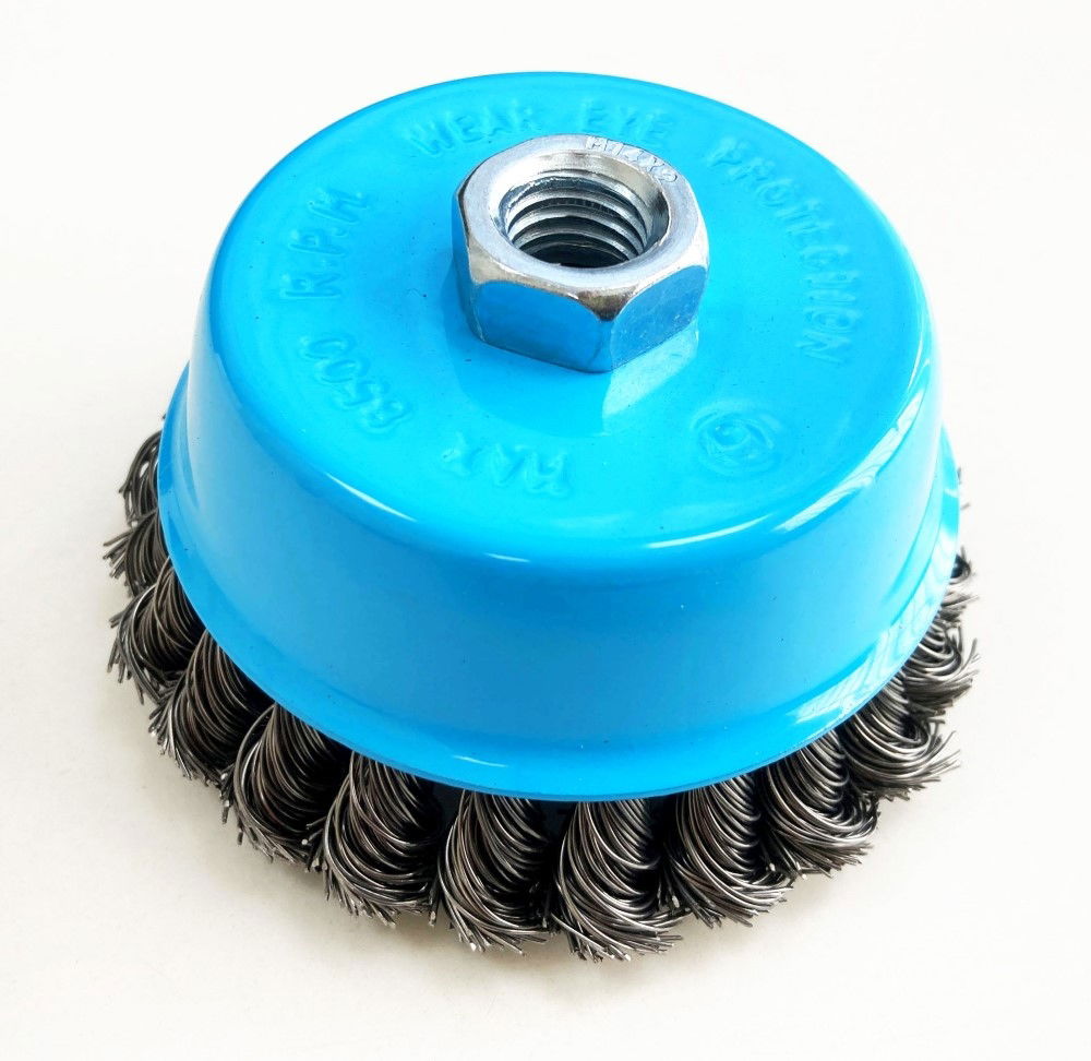 TWIST KNOT WIRE CUP BRUSH 4 M14 THREAD - TOOLZONE KDPWB002 thumbnail 3