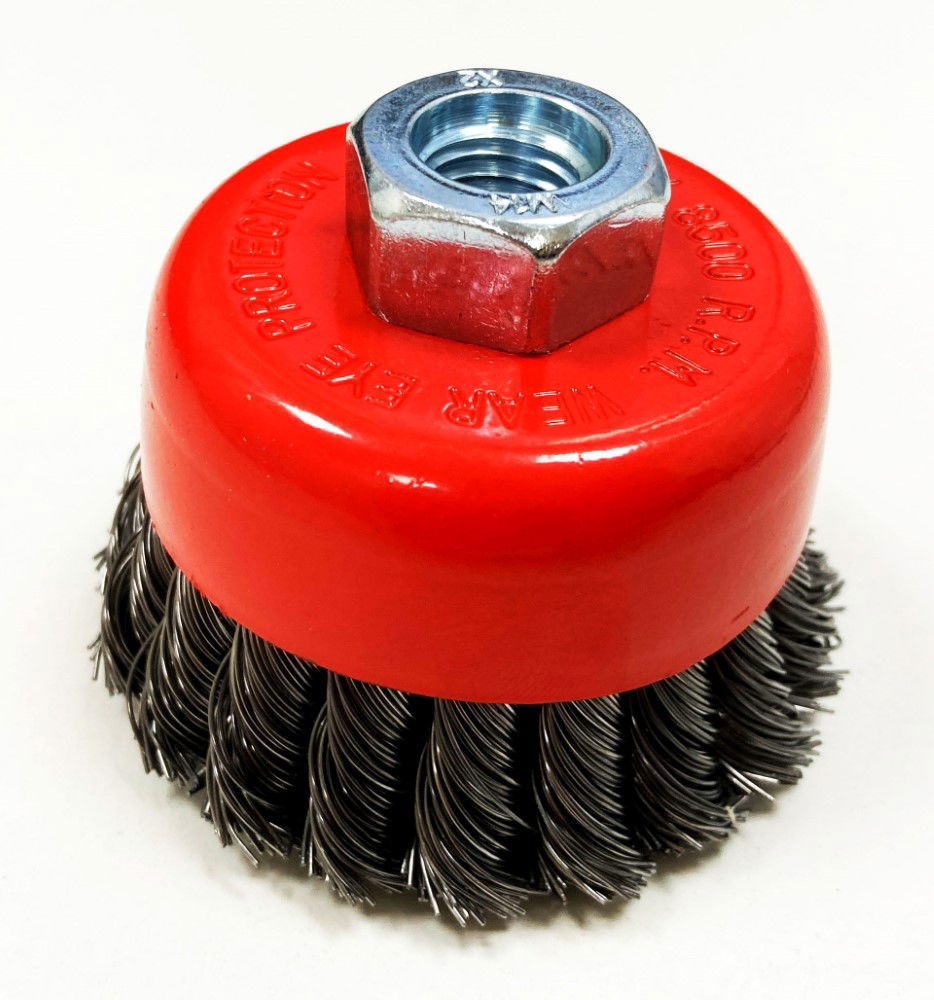 KNOT CUP BRUSH PROFESSIONAL M14 80mm OUTSIDE DIAMETER - TOOLZONE KDPWB004 thumbnail 3