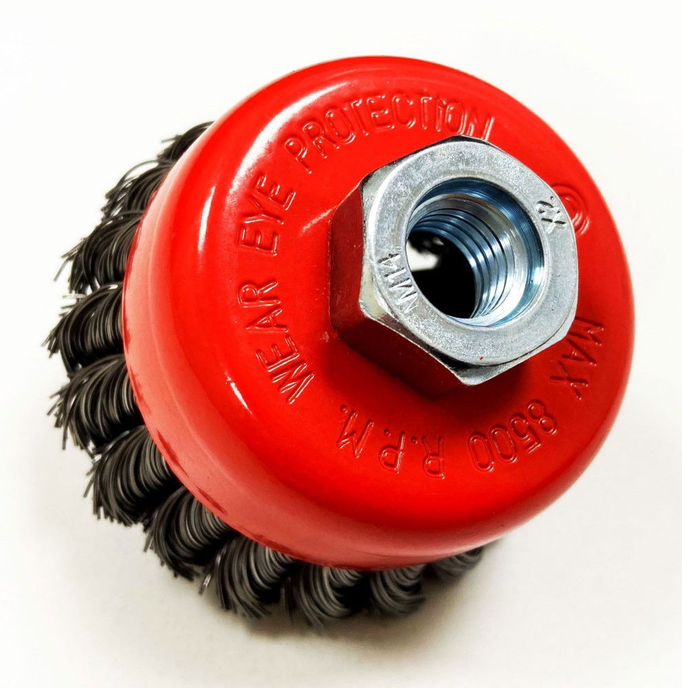 KNOT CUP BRUSH PROFESSIONAL M14 80mm OUTSIDE DIAMETER - TOOLZONE KDPWB004 thumbnail 5