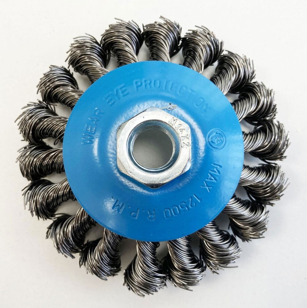 SEMI FLAT KNOT WIRE WHEEL 4 M14 - TOOLZONE KDPWB005 thumbnail 2
