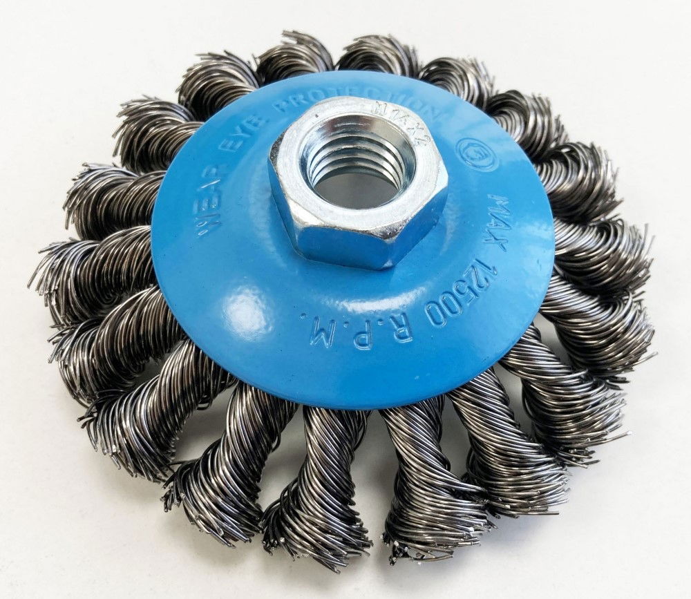 SEMI FLAT KNOT WIRE WHEEL 4 M14 - TOOLZONE KDPWB005 thumbnail 3