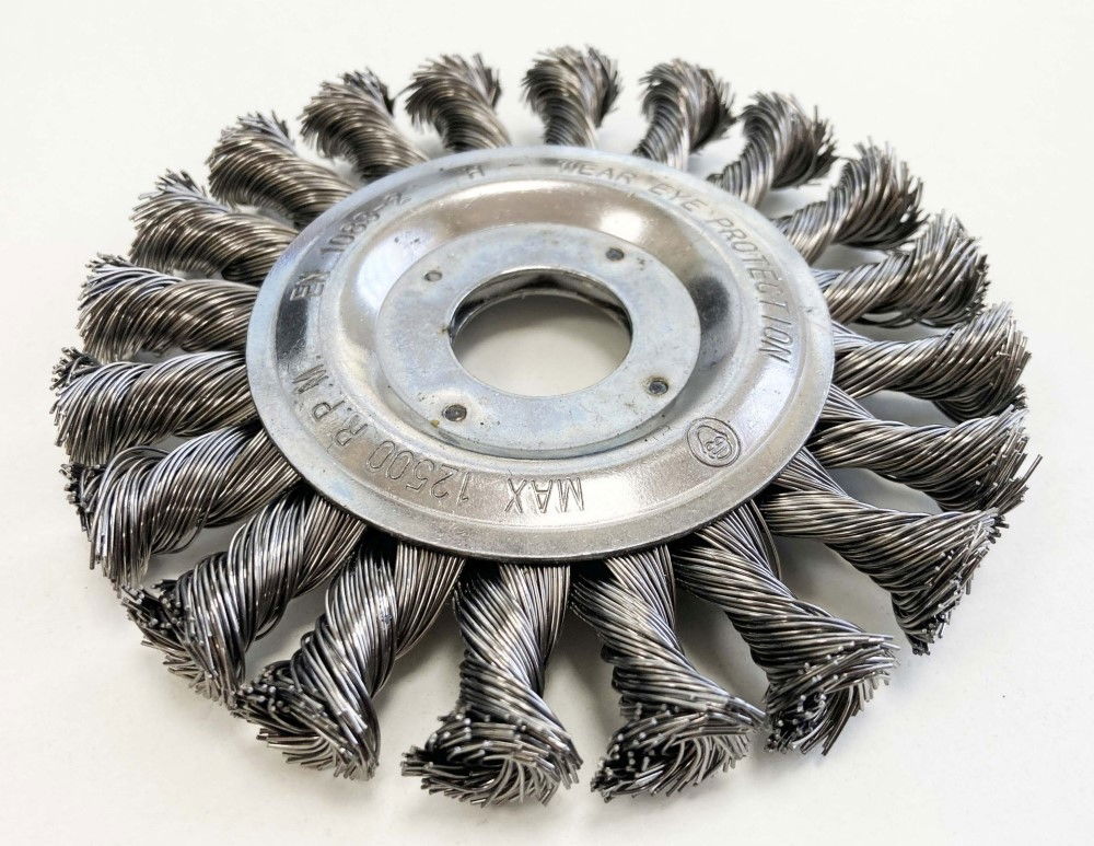 FLAT WIRE WHEEL PROFESSIONAL 22.2mm BORE - TOOLZONE KDPWB007 thumbnail 3