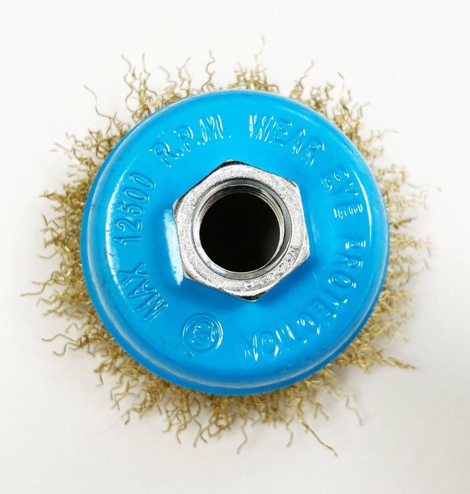 CRIMPED WIRE CUP BRUSH 65mm M14 THREAD - TOOLZONE KDPWB009 thumbnail 2