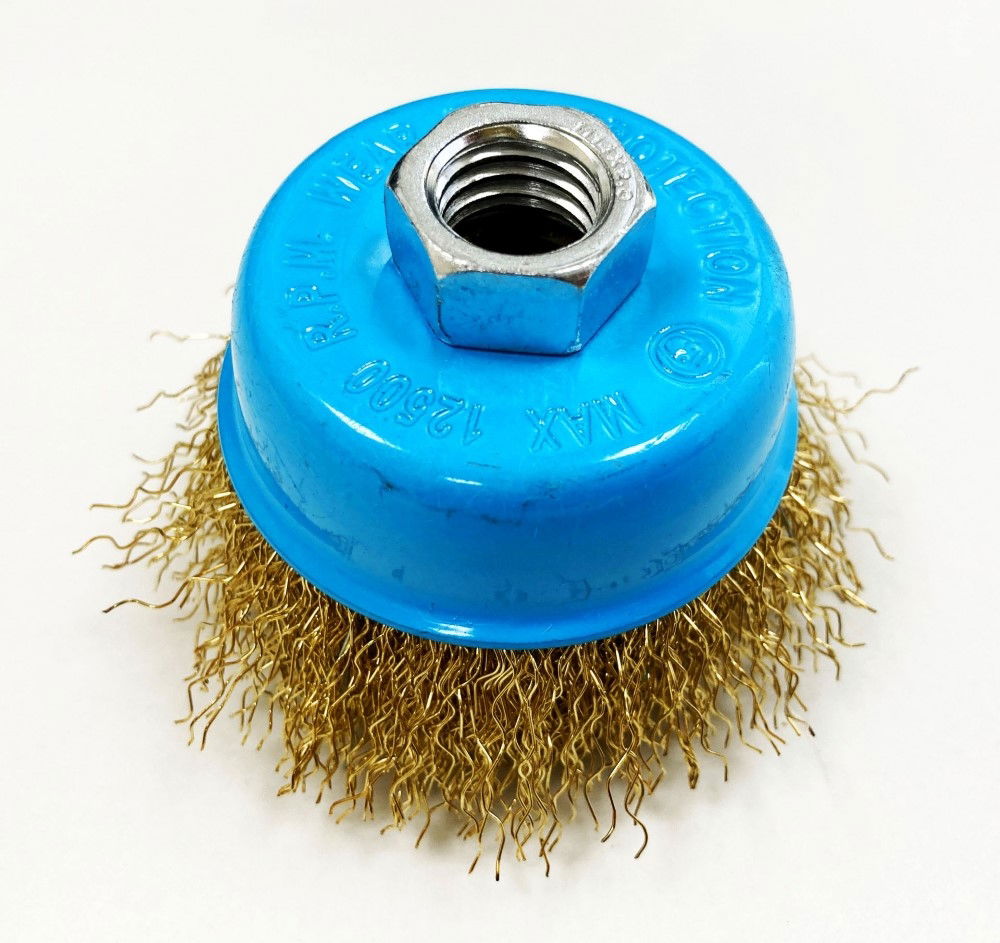 CRIMPED WIRE CUP BRUSH 65mm M14 THREAD - TOOLZONE KDPWB009 thumbnail 3