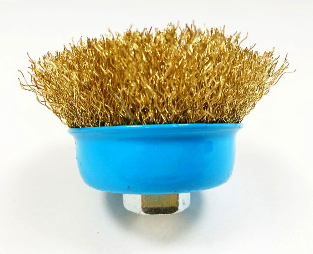 CRIMPED WIRE CUP BRUSH 65mm M14 THREAD - TOOLZONE KDPWB009 thumbnail 4