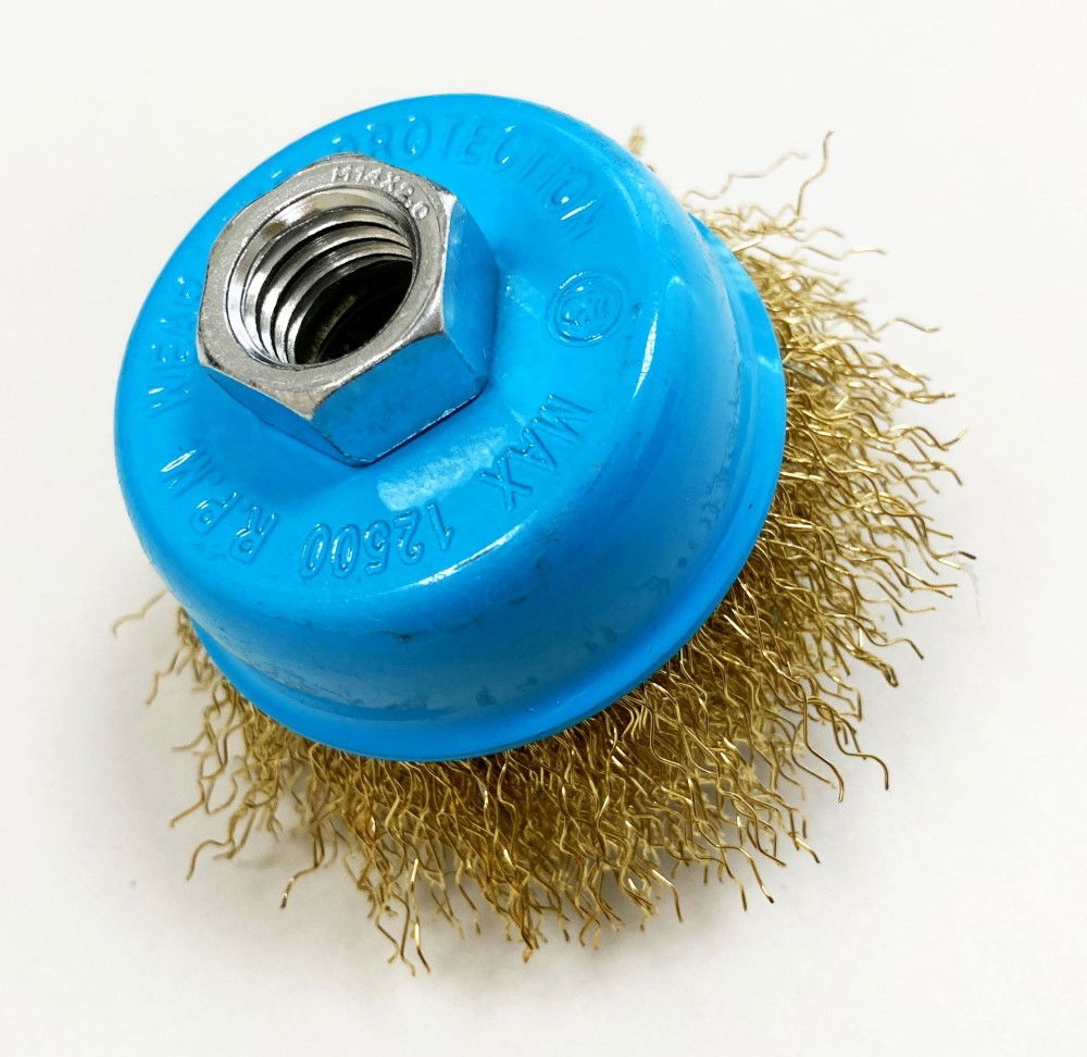 CRIMPED WIRE CUP BRUSH 65mm M14 THREAD - TOOLZONE KDPWB009 thumbnail 5