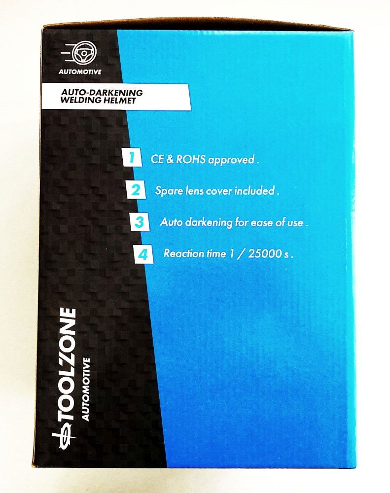 AUTO DARKENING WELDERS HELMET BLUE VARIABLE CONTROL - TOOLZONE KDPWH010B thumbnail 7