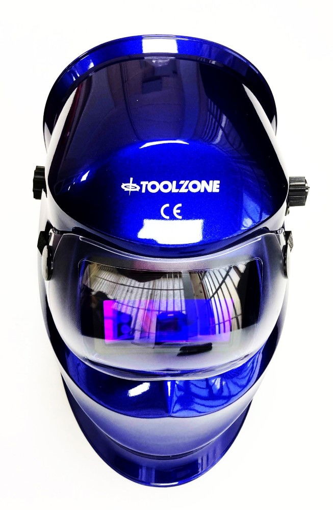AUTO DARKENING WELDERS HELMET BLUE VARIABLE CONTROL - TOOLZONE KDPWH010B thumbnail 11