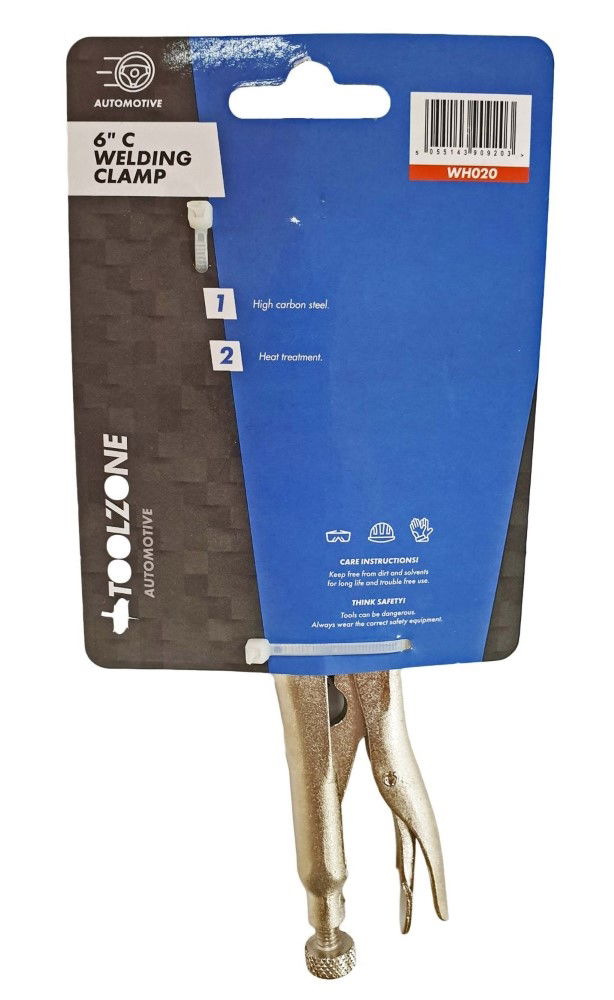 C WELDING CLAMP WITH SWIVEL PADS 6 - TOOLZONE KDPWH020 thumbnail 2