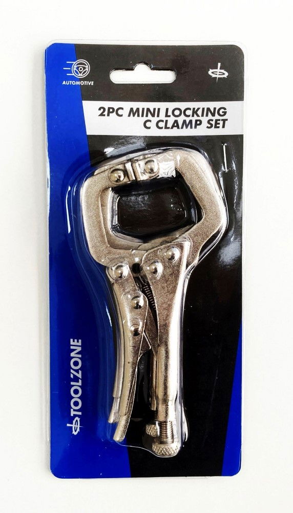 LOCKING C CLAMP SET MINI 2 PIECE 4 - TOOLZONE KDPWH041 thumbnail 2