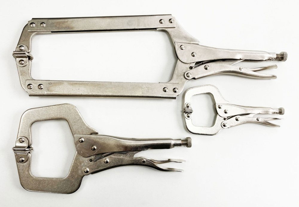 C CLAMP SET 3 PIECE 6 11 18 WITH SWIVEL PADS - TOOLZONE KDPWH042 thumbnail 4