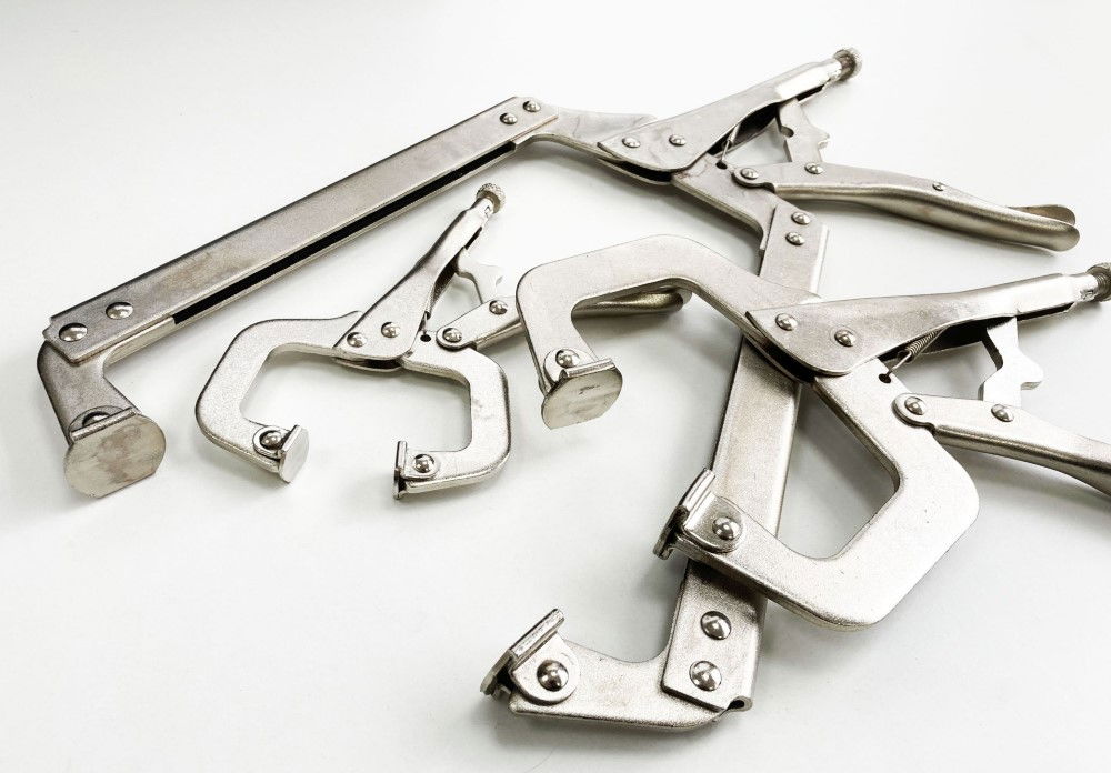 C CLAMP SET 3 PIECE 6 11 18 WITH SWIVEL PADS - TOOLZONE KDPWH042 thumbnail 5