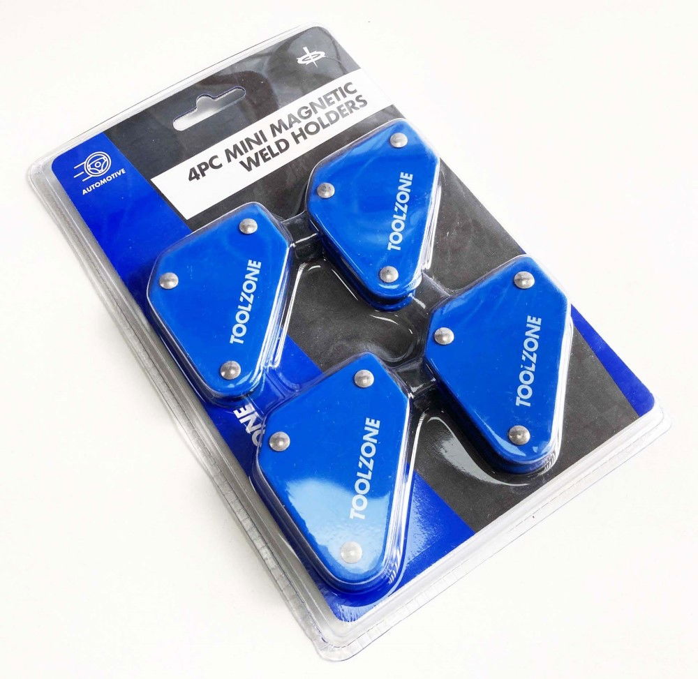 MAGNETIC WELD HOLDERS MINI 4 PIECE 10lb 60x50x10mm - TOOLZONE KDPWH043 thumbnail 4