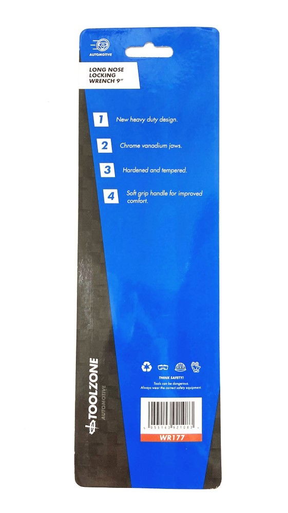 LOCKING WRENCH LONG NOSE 9 SOFTGRIP - TOOLZONE KDPWR177 thumbnail 3