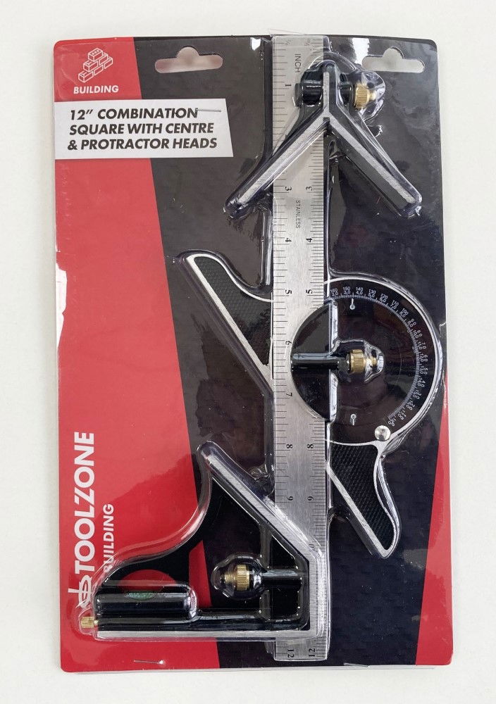 COMBINATION SQUARE 12 WITH PROTRACTOR METRIC AND IMPERIAL - TOOLZONE KDPWW017 thumbnail 2