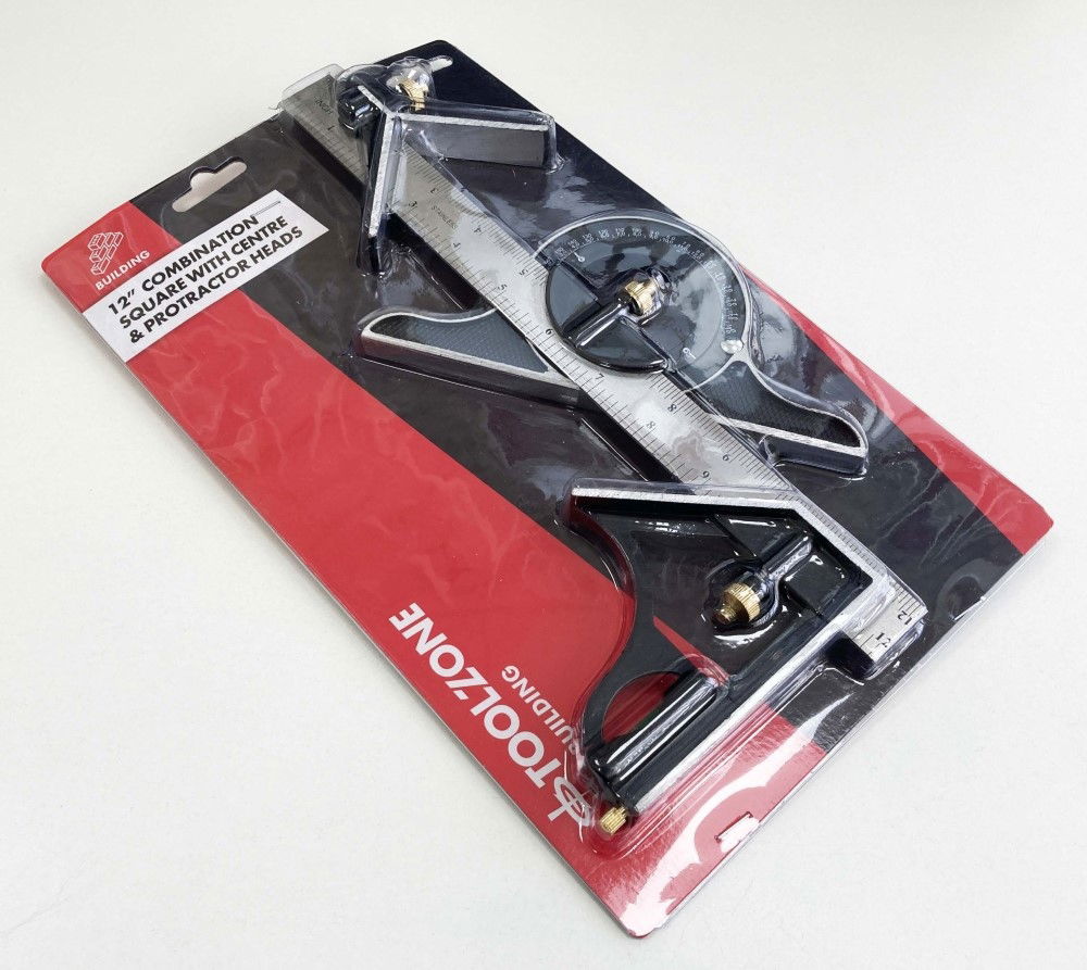 COMBINATION SQUARE 12 WITH PROTRACTOR METRIC AND IMPERIAL - TOOLZONE KDPWW017 thumbnail 3