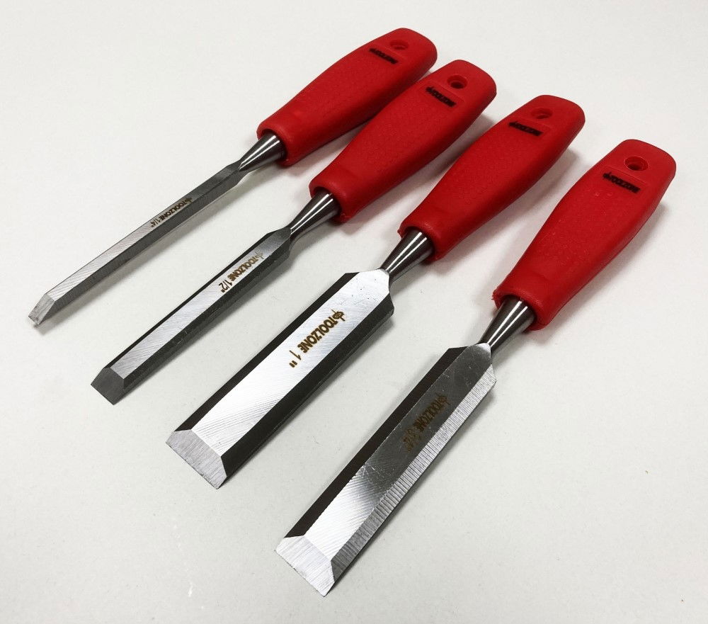 CHISEL SET PLASTIC HANDLE 4PC 1/4, 1/2, 3/4, 1 - TOOLZONE KDPWW040 thumbnail 5