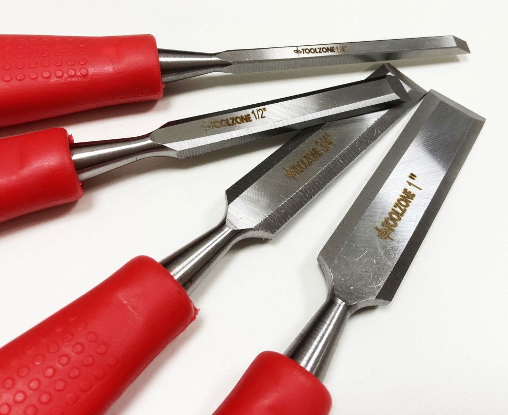 CHISEL SET PLASTIC HANDLE 4PC 1/4, 1/2, 3/4, 1 - TOOLZONE KDPWW040 thumbnail 6