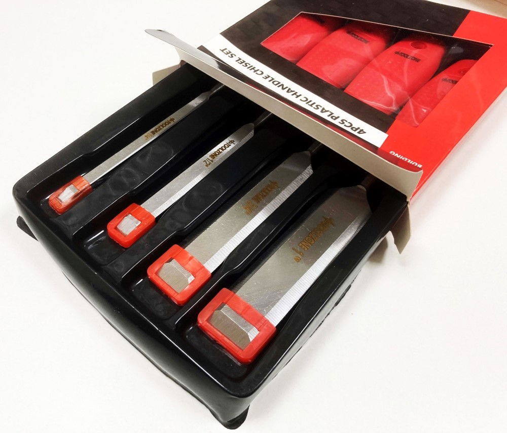 CHISEL SET PLASTIC HANDLE 4PC 1/4, 1/2, 3/4, 1 - TOOLZONE KDPWW040 thumbnail 9