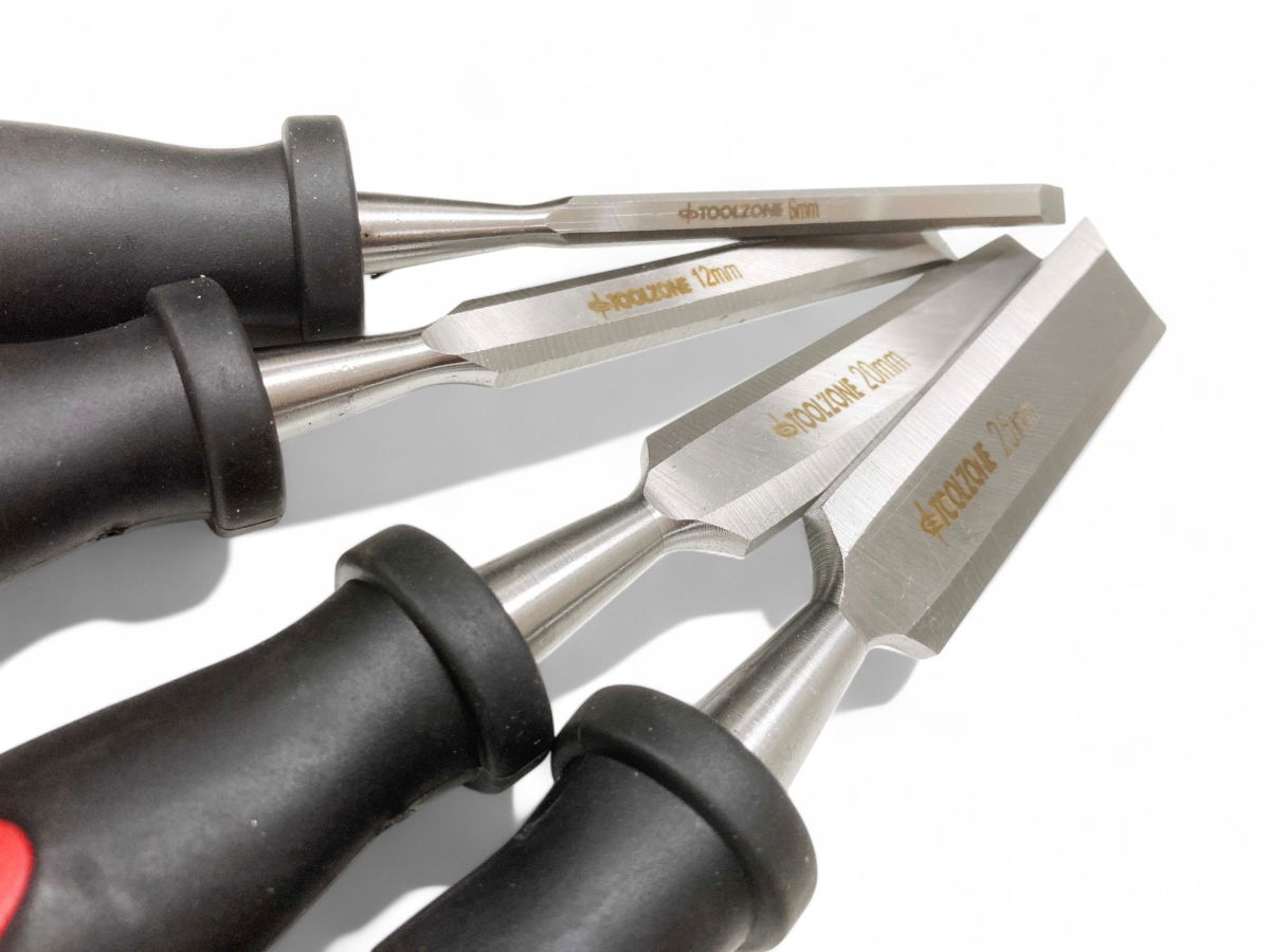 CHISEL SET SOFT GRIP HANDLE 4PC 1/4, 1/2, 3/4, 1 - TOOLZONE KDPWW041 thumbnail 3